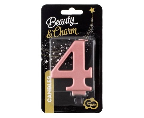 Świeczka cyferka 5, metalik Rose Gold, 8 cm Marka niezdefiniowana Świeczka cyferka 5, metalik Rose Gold, 8 cm Marka niezdefiniowana
