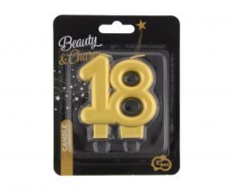 Świeczka na tort 18, na osiemnastkę, liczba „18