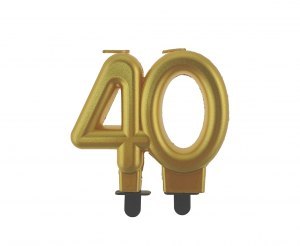 Świeczka na tort 40 urodziny, liczba „40" Godan Świeczka na tort 40 urodziny, liczba „40" Godan