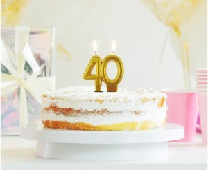 Świeczka na tort 40 urodziny, liczba „40" Godan Świeczka na tort 40 urodziny, liczba „40" Godan