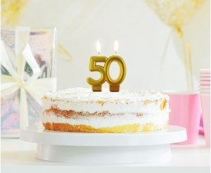 Świeczka na tort 50 urodziny, liczba „50" Godan Świeczka na tort 50 urodziny, liczba „50" Godan