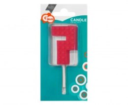 Świeczka urodzinowa Klocki, cyfra 7, wys. 5.5 cm Godan
