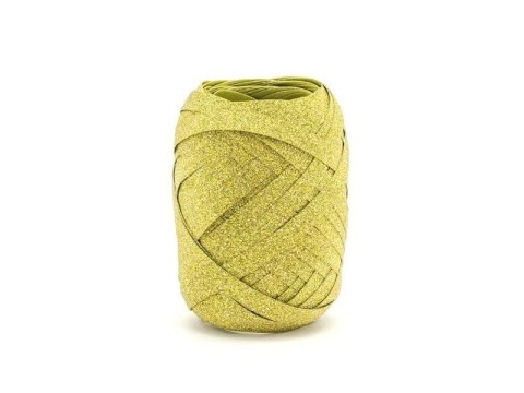 Wstążka plastikowa, złoty, 5mm/10m Partydeco Wstążka plastikowa, złoty, 5mm/10m Partydeco
