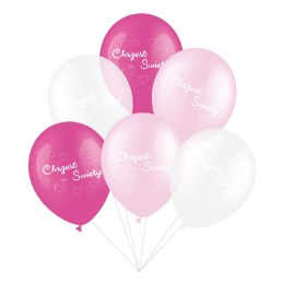 Zestaw balonów lateksowych, Chrzest Święty, Różowe, 6 szt. PartyPal