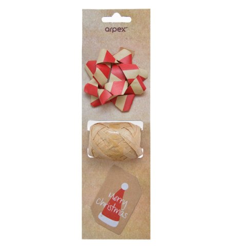 Zestaw do pakowania prezentów eko, czerwony Arpex Zestaw do pakowania prezentów eko, czerwony Arpex