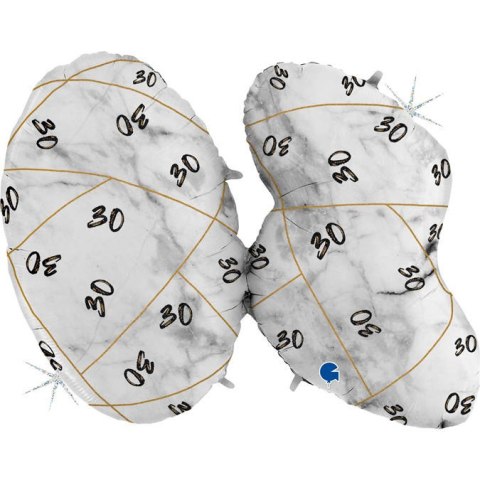 Balon Foliowy Cyfra 30 urodziny, marmur czarny, 109 cm Grabo Balon Foliowy Cyfra 30 urodziny, marmur czarny, 109 cm Grabo