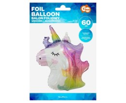 Balon Foliowy Jednorożec (głowa) błyszczący, 75cm Godan