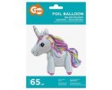 Balon Foliowy Jednorożec składany 3D, 65cm Godan