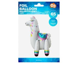 Balon Foliowy - Lama biała, stojąca, 3D 65 cm Godan