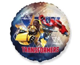 Balon Foliowy Samochody TRANSFORMERS, okrągły 46 cm Flexmetal
