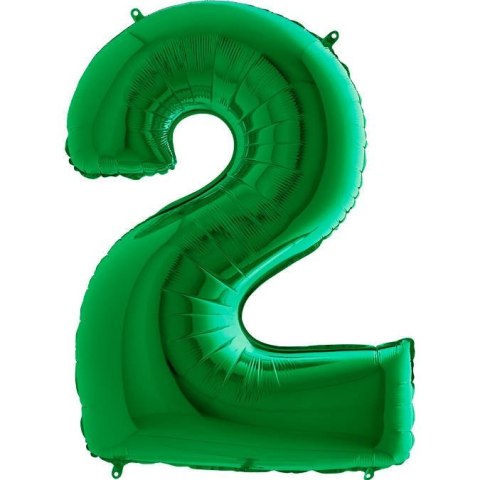 Balon foliowy Cyfra 2 Zielona - 102 cm Grabo Grabo Balon foliowy Cyfra 2 Zielona - 102 cm Grabo Grabo