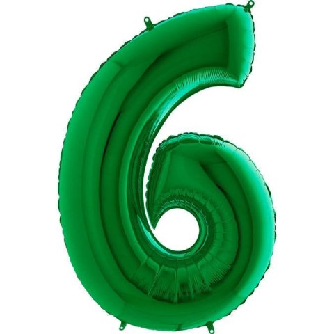 Balon foliowy Cyfra 6 Zielona - 102 cm Grabo Grabo Balon foliowy Cyfra 6 Zielona - 102 cm Grabo Grabo