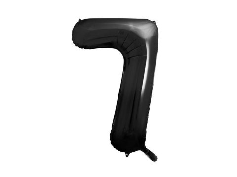 Balon foliowy Cyfra 7 czarna, 86cm Partydeco Balon foliowy Cyfra 7 czarna, 86cm Partydeco