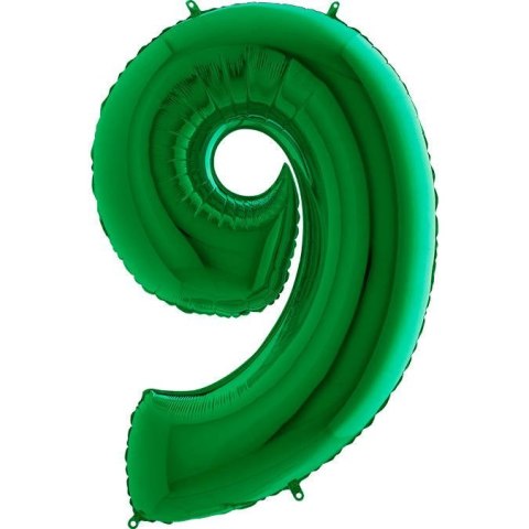Balon foliowy Cyfra 9 Zielona - 102 cm Grabo Grabo Balon foliowy Cyfra 9 Zielona - 102 cm Grabo Grabo