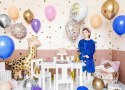 Balon foliowy Happy Birthday! Jasny różowy boho, 35cm Partydeco