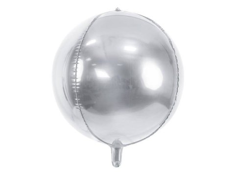 Balon foliowy Kula, 40cm, srebrna Partydeco Balon foliowy Kula, 40cm, srebrna Partydeco