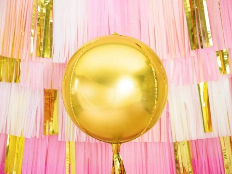 Balon foliowy Kula, 40cm, złota Partydeco Balon foliowy Kula, 40cm, złota Partydeco