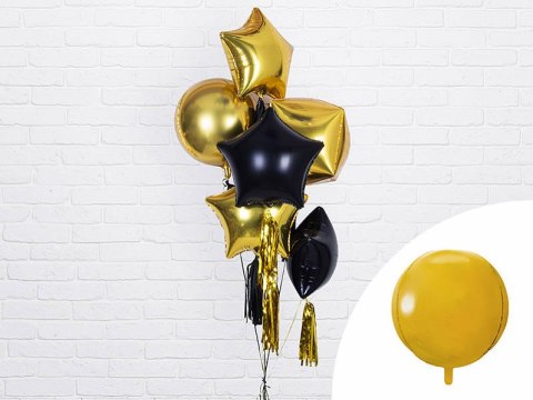 Balon foliowy Kula, 40cm, złota Partydeco Balon foliowy Kula, 40cm, złota Partydeco