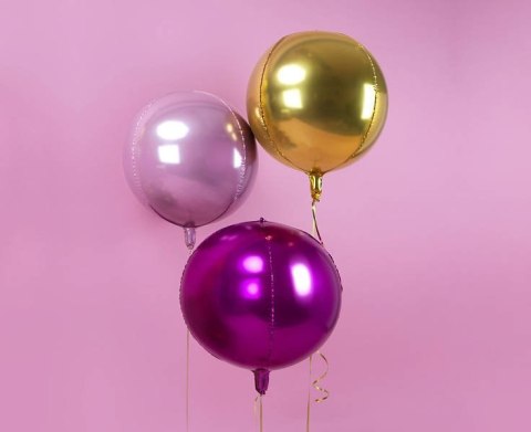 Balon foliowy Kula, 40cm, złota Partydeco Balon foliowy Kula, 40cm, złota Partydeco