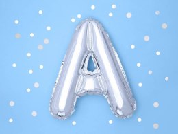Balon foliowy Litera A, 35cm, Srebrna Partydeco