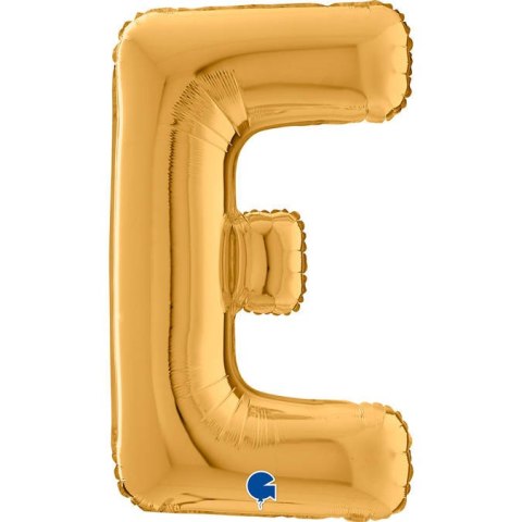 Balon foliowy Litera E, 66cm, Złota Grabo Balon foliowy Litera E, 66cm, Złota Grabo