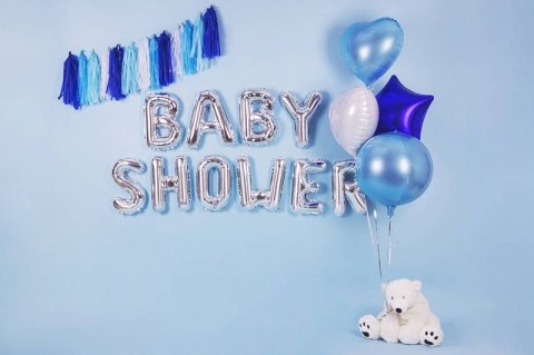 Balon foliowy Litera F, 35cm, Srebrna Partydeco Balon foliowy Litera F, 35cm, Srebrna Partydeco
