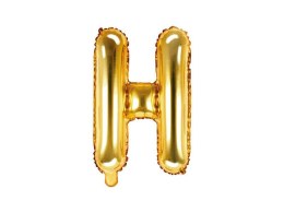 Balon foliowy Litera H, 35cm, Złota Partydeco