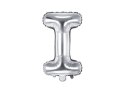 Balon foliowy Litera I, 35cm, Srebrna Partydeco