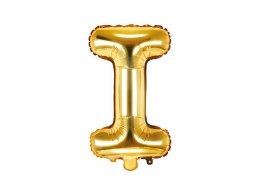 Balon foliowy Litera I, 35cm, Złota Partydeco
