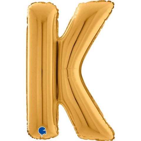 Balon foliowy Litera K, 66cm, Złota Grabo Balon foliowy Litera K, 66cm, Złota Grabo