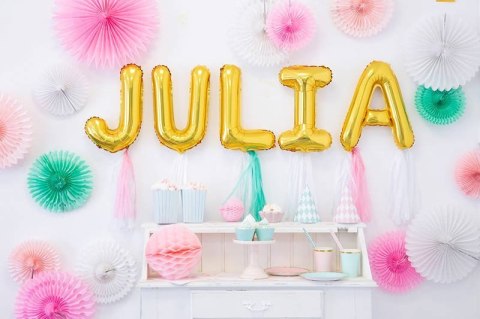 Balon foliowy Litera L 35cm, Złota Partydeco Balon foliowy Litera L 35cm, Złota Partydeco