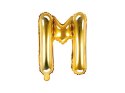 Balon foliowy Litera M 35cm, Złota Partydeco