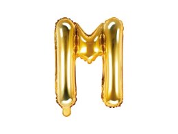 Balon foliowy Litera M 35cm, Złota Partydeco