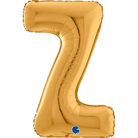 Balon foliowy Litera Z, 66cm, Złota Grabo Balon foliowy Litera Z, 66cm, Złota Grabo