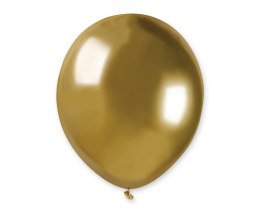 Balony AB50 Shiny Chrome małe Złote, 12cm, 100 szt. Gemar