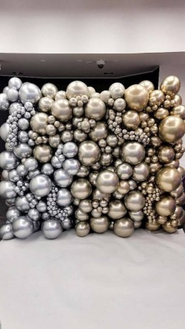 Balony AB50 Shiny Chrome małe Złote, 12cm, 100 szt. Gemar
