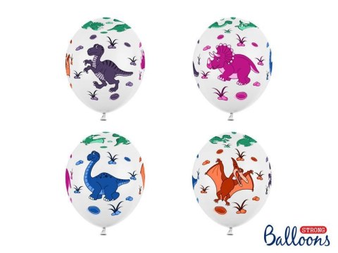 Balony Lateksowe, Dinozaury, 30 cm, (1 op. / 6 szt.) Partydeco