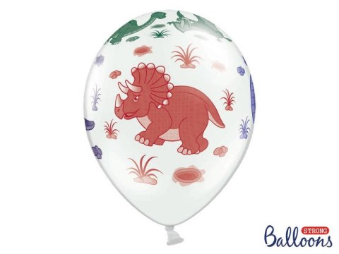 Balony Lateksowe, Dinozaury, 30 cm, (1 op. / 6 szt.) Partydeco Balony Lateksowe, Dinozaury, 30 cm, (1 op. / 6 szt.) Partydeco