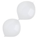 Balony lateksowe z łącznikiem Białe, Decorator Standard E-Link Frosty White,, 30cm, 50 szt. Amscan / Anagram