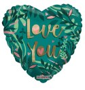 EKO Balon Foliowy serce boho, I love you, 46 cm Kaleidoscope