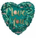 EKO Balon Foliowy serce boho, I love you, 46 cm Kaleidoscope