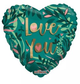 EKO Balon Foliowy serce boho, I love you, 46 cm Kaleidoscope