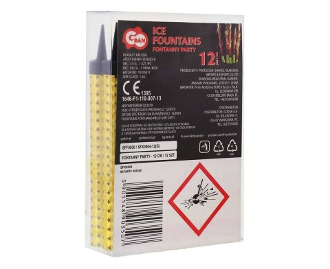 Fontanny RACE urodzinowe 10 cm, 12 szt. Godan Fontanny RACE urodzinowe 10 cm, 12 szt. Godan