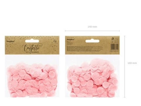 Konfetti Kółka, jasny różowy, 15g Partydeco Konfetti Kółka, jasny różowy, 15g Partydeco
