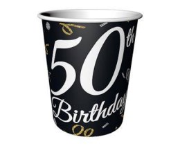 Kubeczki papierowe B&C 50 Birthday, 50 urodziny, 6 szt. Godan
