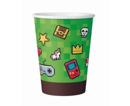 Kubeczki papierowe Piksele Game On, 200 ml, 6 szt. Godan