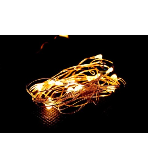Lampki LED, Ciepłe Białe, 2m., 20 diod Marka niezdefiniowana Lampki LED, Ciepłe Białe, 2m., 20 diod Marka niezdefiniowana
