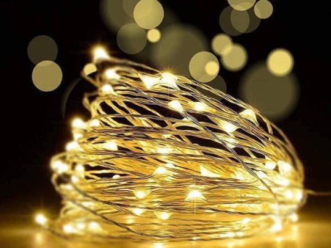 Lampki LED, Ciepłe Białe, 2m., 20 diod Marka niezdefiniowana Lampki LED, Ciepłe Białe, 2m., 20 diod Marka niezdefiniowana