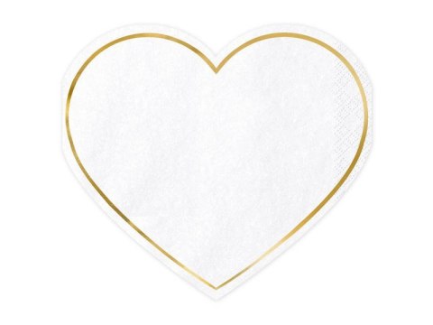 Serwetki Serce, 14.5x12.5cm 20 szt Partydeco Serwetki Serce, 14.5x12.5cm 20 szt Partydeco