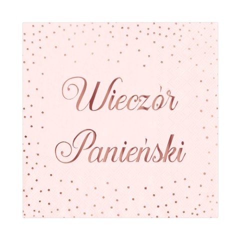 Serwetki Wieczór Panieński, różowe 33x33cm, 10 szt. PartyPal Serwetki Wieczór Panieński, różowe 33x33cm, 10 szt. PartyPal